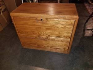 lot 79 image: Wood Lateral File Cabinet