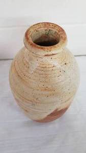 Stoneware Art Pottery Vase, artist signed
