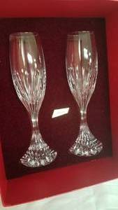 Baccarat Crystal Champagne Glasses  Messena