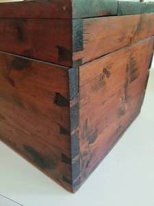 Old Primitive Pine Strongbox Chest