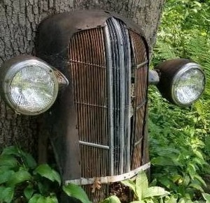 Antique Car Grill and Bugeye Headlights