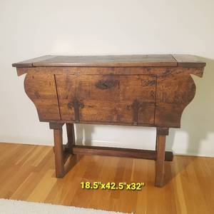 Handsome Antique Rustic Kitchen Prep Table