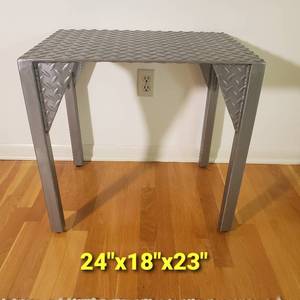 Industrial Skid Plate Metal Side Table