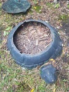 Heavy Iron Turtle Garden Container