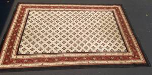 Area Rug  Black  Beige  Cinnamon