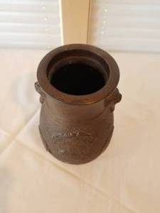 Heavy Asian Bronze Vase