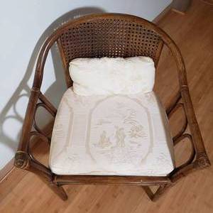 Vintage Cane and Rattan Armchair