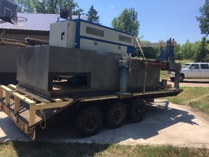 RESERVE  IS  OFF   Triple Axle Trailer, 18 x 8 foot, Loaded currently with Lot #1.