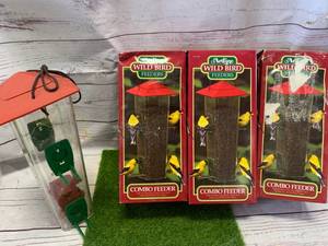Lot of Four Combo Bird Feeders