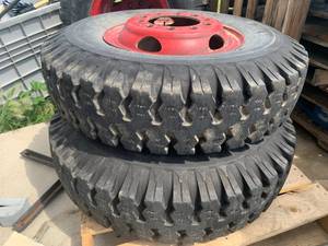 Set of Two Military Five Ton Steering Tires 11.00-20