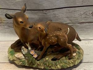 Homco Masterpiece Porcelain Fan with Mother (Sold $99 Ebay)