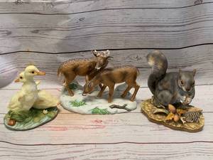 Lot of 3 Homco Masterpiece Ceramic Items