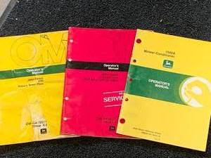 Lot of 3 Vintage John Deere Manuals (These sell for $15 to $40 each on Ebay)