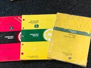 Lot of 3 Vintage John Deere Manuals (These sell for $15 to $40 each on Ebay)
