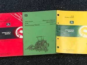 Lot of 3 Vintage John Deere Manuals (These sell for $15 to $40 each on Ebay)