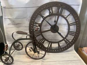 24 Diameter Clock & Artistic Bicycle