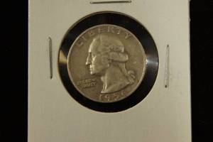 lot 34 image: 1956-D Washington Silver Quarter Coin