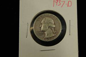 lot 36 image: 1957-D Washington Silver Quarter Coin