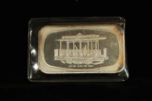 lot 23 image: 1 Ounce Silver Bar - Payne Avenue Trolley