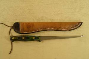 lot 3 image: Leech Lake Custom Made Fillet Knife - 2008 Don Canney Super Steel