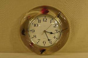 lot 4 image: Clear Epoxy with Lures Wall Clock