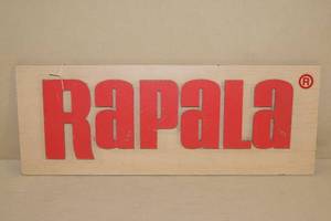 lot 5 image: Double Sided Wood Rapala Sign