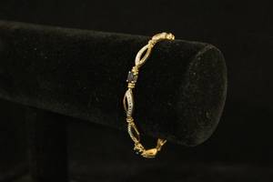 lot 52 image: Gold Plated Sterling Silver Tennis Bracelet