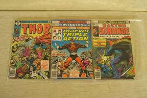 lot 77 image: Marvel Avengers Comic Books - Thor, Triple Action, Doctor Strange