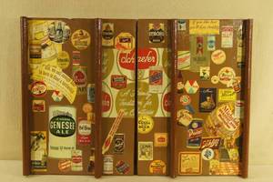 lot 94 image: Tavern Cabinet Doors with Vintage Stickers