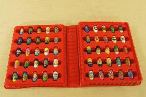 lot 123 image: Mighty Beans Collection in Holder - TMNT