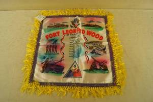 lot 119 image: Vintage Fort Leonard Wood Square Pillow Cover