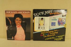 lot 125 image: Vintage Michael Jackson Book and Giant Tapestry Wall Hanging