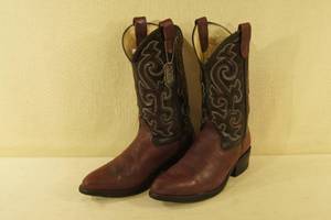 lot 164 image: Double H Boot Co Steel Toe Cowboy Boots - Size 9