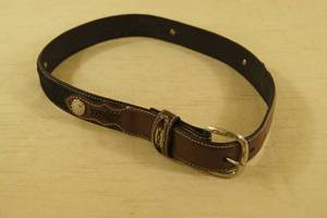 lot 168 image: Leather Youth Belt with Inlay