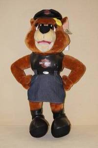 lot 187 image: Harley Davidson Stuffed Bear - 36 Tall
