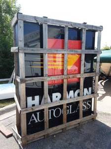 lot 2 image: Harmon Glass Sign 84x72
