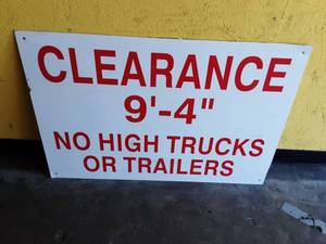 lot 6 image: Clearance Sign 36x24