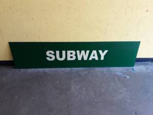 lot 8 image: Subway Sign 15x72