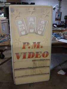 lot 19 image: P.M. Video Sign 36x76