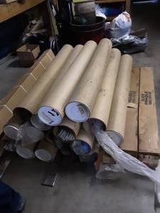 lot 33 image: 1-Large Pallet Size Lot Of Round Neon Glass Stock Assorted Diameters & Colors (Some Vintage)