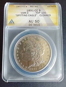 1891-CC Spitting Eagle Morgan Dollar - VAM3