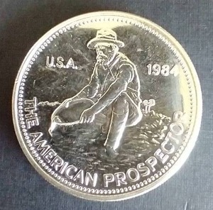 1984 Engelhard Prospector 1 Oz Silver Coin