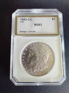 1883-CC Morgan - GSA Hoard - MS63 With COA & Box
