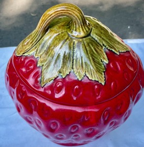 lot 56 image: Large Strawberry Cookie Jar