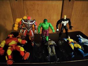 lot 7 image: Collection Of Vintage Super Hero Action Figures