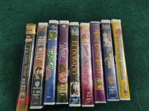 lot 44 image: Nine Classic VHS Tapes