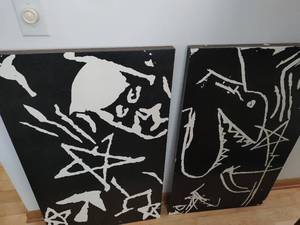 lot 70 image: Two Wall-hanging Art Pieces