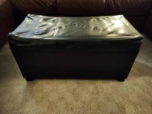 lot 170 image: Black Ottoman