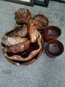 lot 216 image: Wooden Bowls
