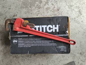 lot 255 image: Pipe Wrench & Nails